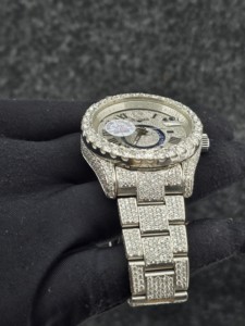 Reloj Deportivo Analógico de Lujo para Hombre, Mecánico, con Incrustaciones de Diamantes, en Acero Inoxidable, con Esfera de Números Romanos y Cristal de Zafiro, 41 mm - Product Image 3