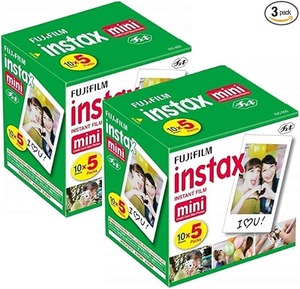 Película Instantánea Instax Mini, 10 Hojas de 5 Paquetes × 2 - Product Image 1