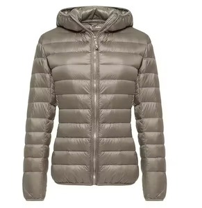 Stylish and Ultra-Warm Womens Long Puffer <b>Jacket</b> With Hood and <b>Down</b> <b>Filling</b> for the Cold Winter Season Cotton - Product Image 1