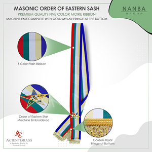 Echarpe Masónica OES - Insignia de la Orden de la Estrella del Este - Product Image 3