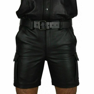 Veste sexy de style boîte de nuit haut de gamme, look streetwear tendance pour homme, short en cuir disco, vêtements de club modernes de haute qualité - Product Image 2