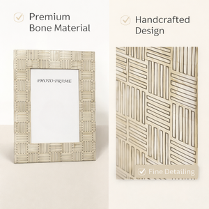 Decorative Wooden <b>Photo</b> <b>Frame</b> Geometric Pattern Family Picture <b>Frame</b> Elegant Tabletop <b>Frame</b> for Home office Living Room Decor - Product Image 4