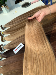 High Quality Nasa Hair Vietnamese Virgin Hair Hanoi Full <b>Thick</b> Ends Super Double Drawn <b>Bleached</b> Longer Length Bulk Factory Price - Product Image 3