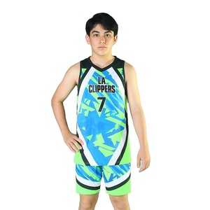 Nouveau style de maillot de basket-ball personnalisé avec impression par sublimation, respirant, antibactérien, grande taille, absorbant la transpiration, 100% coton - Product Image 1