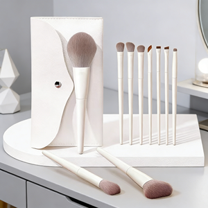 Pinceaux de maquillage professionnels en poils de chèvre, logo personnalisé OEM, pour le visage et les yeux, ensemble de pinceaux de maquillage de précision - Product Image 1
