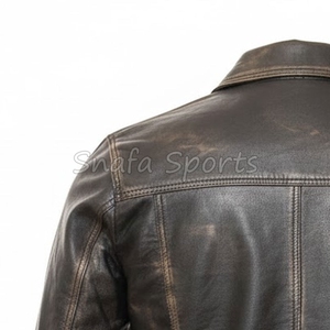 Veste en cuir pour homme 100% cuir naturel, manteau en cuir véritable pour homme, vêtements d'hiver pour homme - Product Image 6