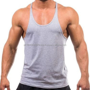 Customized 100% Cotton <b>Men's</b> <b>Gym</b> <b>Tank</b> <b>Tops</b> Breathable Knitted Singlet for Bodybuilding Casual Style with Customized Brand - Product Image 5