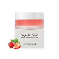 Baume exfoliant pour les lèvres aux 6 saveurs naturelles minérales 5g pour éliminer les peaux mortes et hydrater les lèvres
