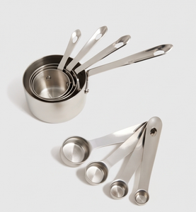 Ensemble de tasses et cuillères à mesurer en acier inoxydable de qualité supérieure, résistant à la chaleur, ustensiles de cuisine en métal, lavage à la main uniquement - Product Image 3