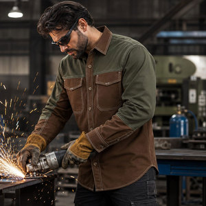 Wholesale Safety <b>Welding</b> Fire Clothing Breathable Mechanic Workwear Fire Resistant Work Jacket for Men Safety FR Jacket - Product Image 6