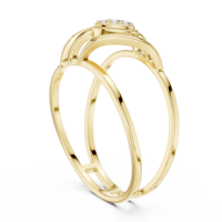 Bague en diamant CVD de luxe cultivé en laboratoire, entrelacée, personnalisée, en or multicolore et platine certifiée, avec bande en forme de X imbriquée, bijoux fins