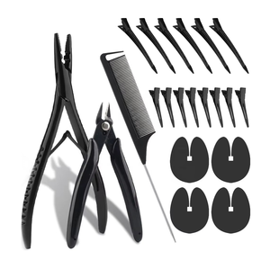 Kit d'outils pour extensions capillaires en plastique, ensemble d'installation et de retrait pour micro-anneaux, accessoires d'application de haute qualité professionnels - Product Image 2