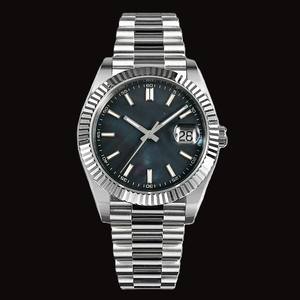 Reloj de Lujo Unisex para Fiesta, Diseño Personalizado, con Esfera Blanca Redonda Exclusiva, Fecha Automática, Movimiento de Cuarzo y Acero Inoxidable - Product Image 3