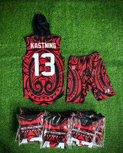 Tenues de football sublimées pour garçons Red Raiders, manches longues, à capuche, respirantes, vêtements de sport, 100% polyester, ensemble de maillots d'équipe - Product Image 1
