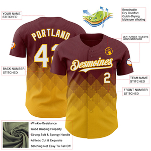 Maillots de baseball personnalisés haut de gamme très demandés, 100 % polyester, tissu respirant à séchage rapide, impression par sublimation - Product Image 4