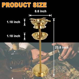 Cenicero de Cigarros Premium para Exteriores, Diseño Estable de Acero Inoxidable con Bandeja de Accesorios Extraíble - Product Image 4