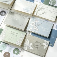 Cartes d'insertion personnalisées gaufrées en carton blanc avec motifs floraux délicats, parfaites pour les invitations de mariage, le journaling