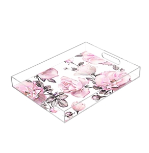 Glossy Printed Acrylic Serving Storage Tray For Serving Beverages Snack Breakfast Trending Organizer Platter For <b>Coffee</b> <b>Table</b> - Product Image 6