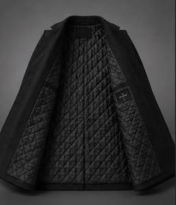 Custom Men's Premium Wool Overcoat | Winter Knee-Length Coat | <b>Quilted</b> Satin Lining | <b>Single</b> Button Closure | OEM ODM - Product Image 2