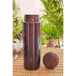 Glossy Antique Finish Copper <b>Water</b> <b>Bottle</b> Handcrafted Leakproof Reusable Ayurvedic Drinking <b>Bottle</b> for Daily Hydration - Product Image 3