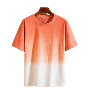 Camiseta de tela 100% algodón con teñido personalizado a la moda, aspecto premium, alto GSM, cuello redondo, para uso casual o streetwear, unisex. - Product Image 4