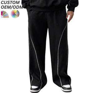 Pantalon décontracté pour homme grande taille, 100 % coton, imprimé, respirant, coupe ample, confortable, pour tous les jours, logo personnalisé, OEM ODM pour la vente en gros - Product Image 1