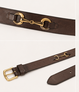 Cinturón de Cuero de Equitación Inglés de Lujo con Hebilla Clásica de Latón de Divine International - Product Image 5