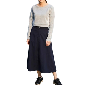 Chemisier décontracté à manches longues pour femme, en maille douce, col rond, style minimaliste, chemise d'été respirante, anti-plis, échantillon gratuit, faible MOQ - Product Image 2