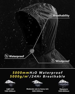 Chaqueta Impermeable para Hombre, Ligera y Plegable, con Capucha, para Golf, Senderismo y Viajes - Product Image 4