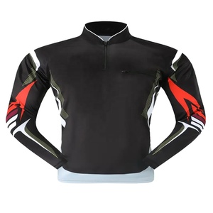 เสื้อผ้ากีฬาลำลองแบบยูนิเซ็กซ์ แขนยาว ป้องกันแสงแดด ทรงเข้ารูป คอตั้ง ซิปครึ่งตัว ผลิตจากโพลีเอสเตอร์/ไนลอน พิมพ์ลายด้วยเทคนิค Heat-Transfer - Product Image 1