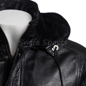 Winter Outdoor Warm Thick Fox Fur <b>Long</b> Shearling <b>Leather</b> <b>Jacket</b> For Men With Custom Made Design Logo In Wholesale - Product Image 3