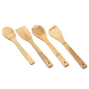 อุปกรณ์ทำครัวไม้ไผ่แท้ ตะหลิวไม้ไผ่ ช้อนตักอาหารแบบมีร่อง  รักษาสิ่งแวดล้อม - Product Image 3