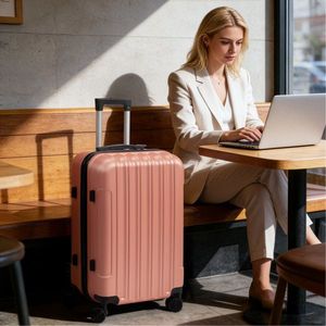 Three 28-Inch Detachable Wheels 20/24/28 Inch <b>ABS</b> Trolley Case with Non-TSA Lock Textured Matte Finish Available in All Sizes - Product Image 6