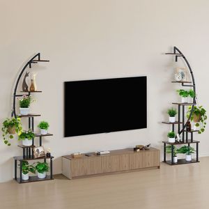 Supporto per Piante in Metallo a 7 Livelli, Altezza 166 cm, Set da 2 Luci per Coltivazione Indoor con 3 Timer, 3000K CCT per Applicazioni Vegetative - Product Image 2