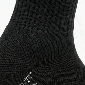 Black Crew <b>Socks</b> Solid Color Knitted Breathable Casual Wear for Adults Standard Thickness Regular Style - Product Image 4