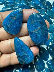 Apatite bleue naturelle en vrac, prix de gros, lot de cabochons d'apatite naturelle pour la fabrication de bijoux - Product Image 6