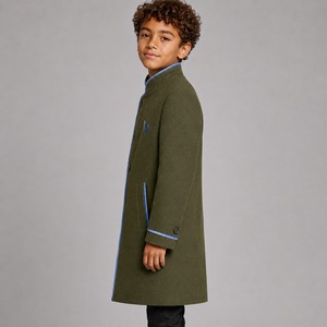 Breathable Stylish Teddy Long Winter Red Coat Perfect for Casual and Formal Outfits in Cold Weather Kids Woolen Coat - Product Image 2