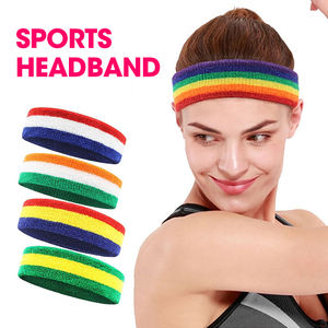 OEM Custom Embroidery Logo Summer Dry Breathable Comfortable <b>Thin</b> Cotton Non-Slip Sport Sweatband <b>Headband</b> for Cricket - Product Image 6