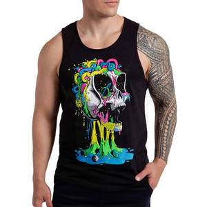 Débardeur imprimé graffiti 3D pour hommes, style Y2K cool, streetwear, t-shirt sans manches, séchage rapide, vêtements de sport, gilet de basketball urbain - Product Image 4