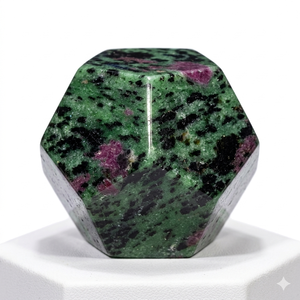 Dodecaedro de Cristal de Alta Calidad, Piedra de Zoisita Rubí, Gema Dodecaédrica, Piedra Natural Curativa, Artesanía de Cristal, Mayorista - Product Image 2