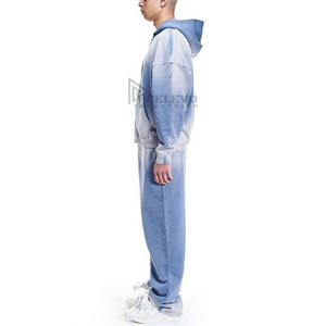 Survêtement polaire 2 pièces grande taille en coton 100 % écologique pour l'hiver, avec sweat à capuche respirant et imprimé décontracté - Product Image 3