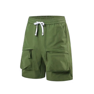 Men's Purple <b>Cargo</b> <b>Shorts</b> Mid Waist Drawstring Quick Dry Casual Bermuda <b>Shorts</b> With Pockets 100% Polyester - Product Image 5