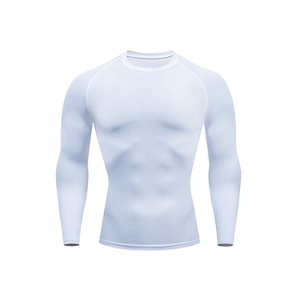Professional Rash Guards Athletic <b>Compression</b> Fit Lightweight Spandex/Polyester Stretch Fabric Breathable Eco-Friendly Quick Dry - Product Image 4