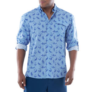 Chemise de pêche d'été légère personnalisée à manches longues, protection solaire UPF 50+, coupe-vent, séchage rapide, design tactique à boutons sur le devant - Product Image 4