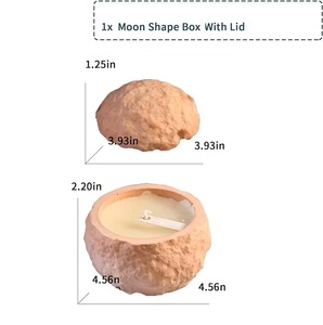Tapa de Jarra para Velas con Diseño Moderno y Elegante, en Forma de Luna, de Concreto, con Impresión Digital, Hecha a Mano, Ecológica, Aromática y Duradera - Product Image 6