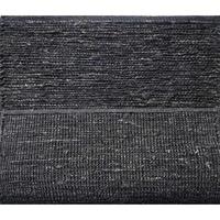 Handgetufteter Jute-Teppich in Uni-Farbe |   Schwarz |   100% Jute |   Rutschfest |   Umweltfreundlich |   Geometrisches Muster |   Baumwollunterlage |   Maßgefertigte Größen