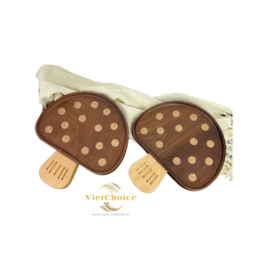 Plateau repas pour enfants en bois de noyer noir naturel poli, design créatif et mignon, qualité supérieure, vente en gros Vietchoice - Product Image 5