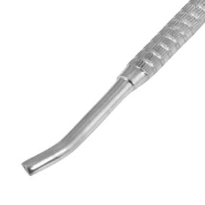Pousse-ongles double extrémité en acier inoxydable pour manucure avec poignée texturée et pointe incurvée - Product Image 6