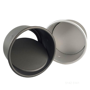 Molde Redondo para Pastel de 6 Pulgadas de Profundidad, de Aleación de Aluminio Repujado, con Fondo Extraíble, Revestimiento Anodizado de 89 mm, para Hornear Pastel Esponjoso, Color Plateado - Product Image 5