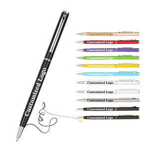 Bolígrafo Metálico Promocional de Venta Caliente con Logotipo Personalizado, Cuerpo Delgado, Novedoso, Publicitario, con Tinta Negra de Alta Calidad - Product Image 2